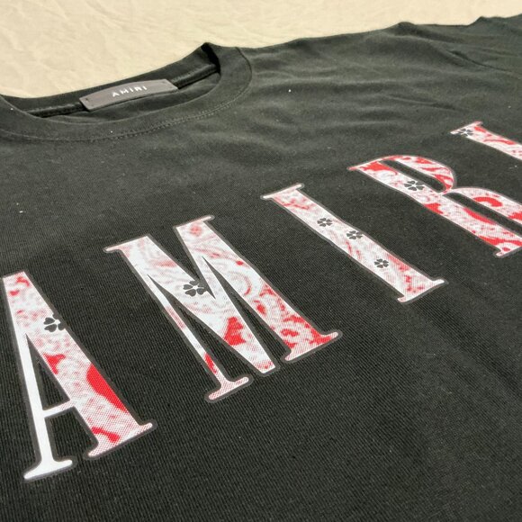 Black Amiri T-shirt flaming letters - Picture 3 of 5